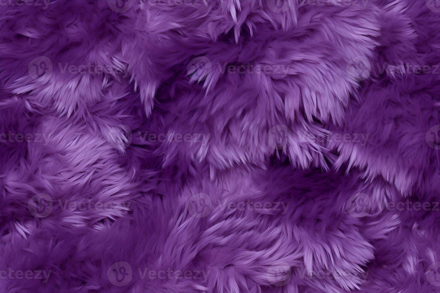 High detailed Close-up Violet color sheep fur seamless pattern. Natural sheepskin rug seamless pattern background. Wool texture top view AI Generative photo