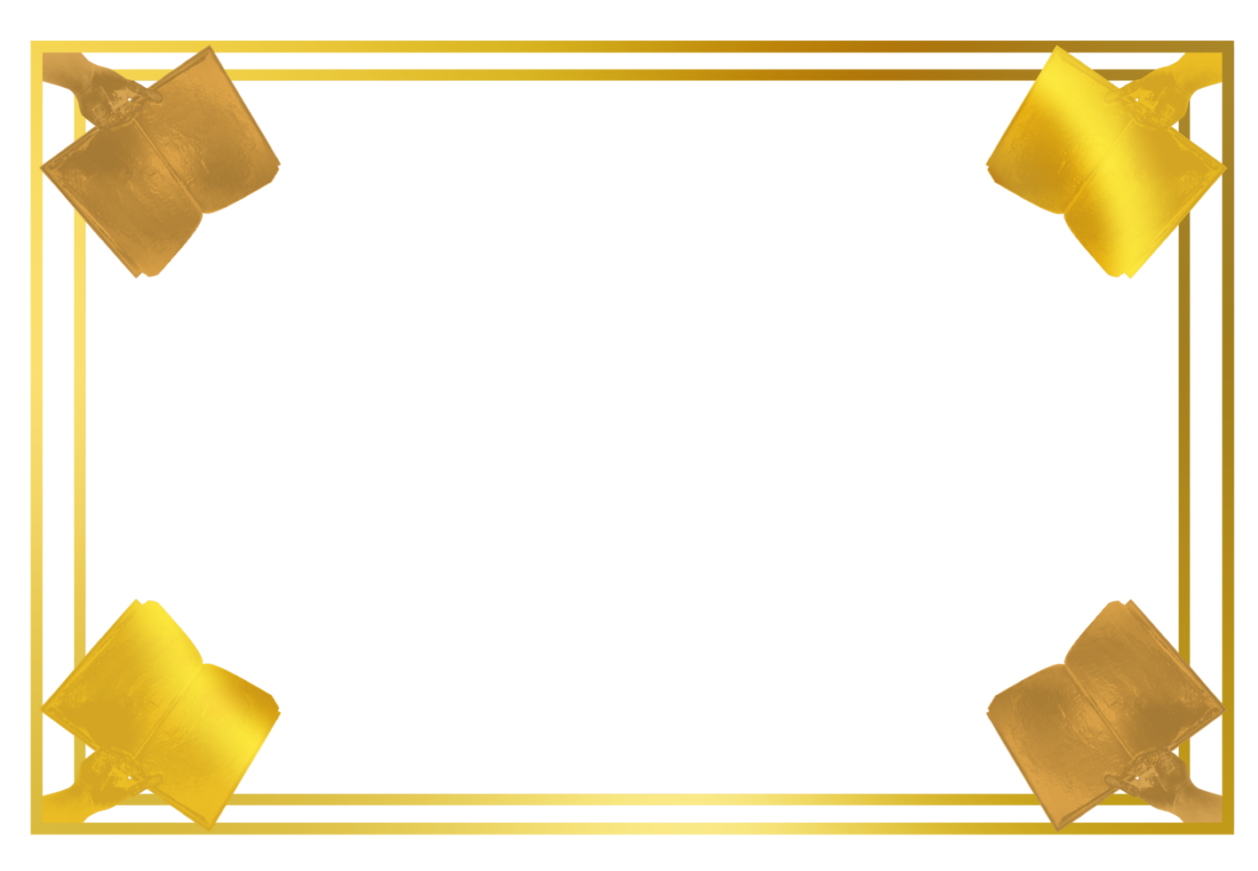 template design border frame with book png