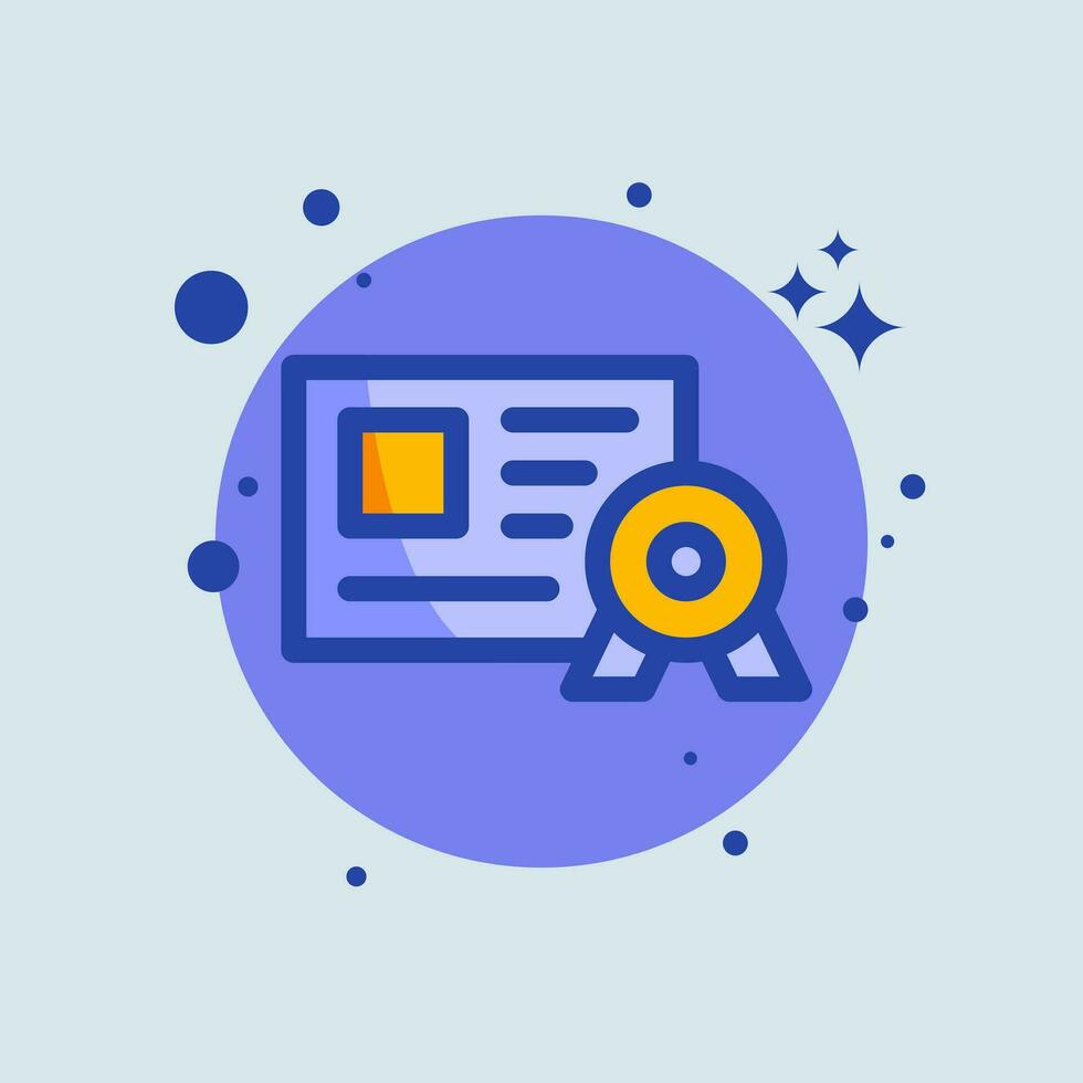 License flat illustration. Badge signs vector illustration.
