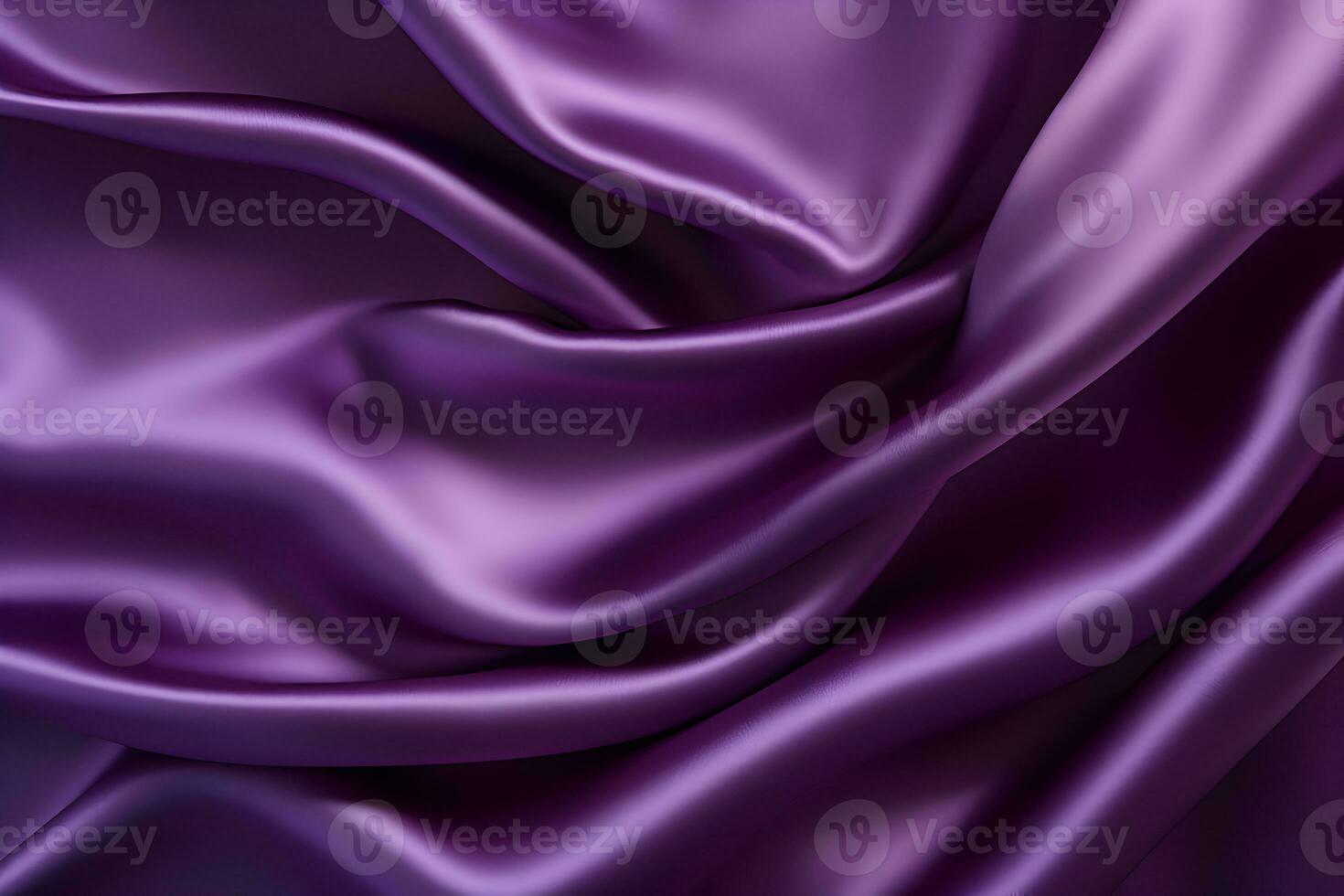 High detailed Close up Purple soft silk fabric clean backround wavy violet satin texture pattern for walllpaper, background and design art work top view AI Generative photo