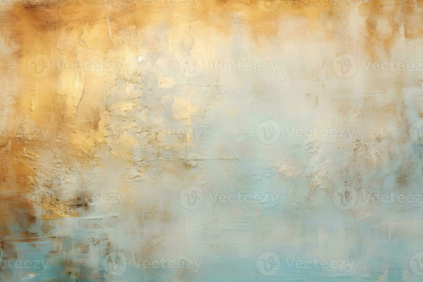 Acrylic blue and golden background. Abstract painting for banner, website, texture. Oil art with aquamarine and gold, light orange and bronze, light gold and white, sleek metallic finish AI Generative photo