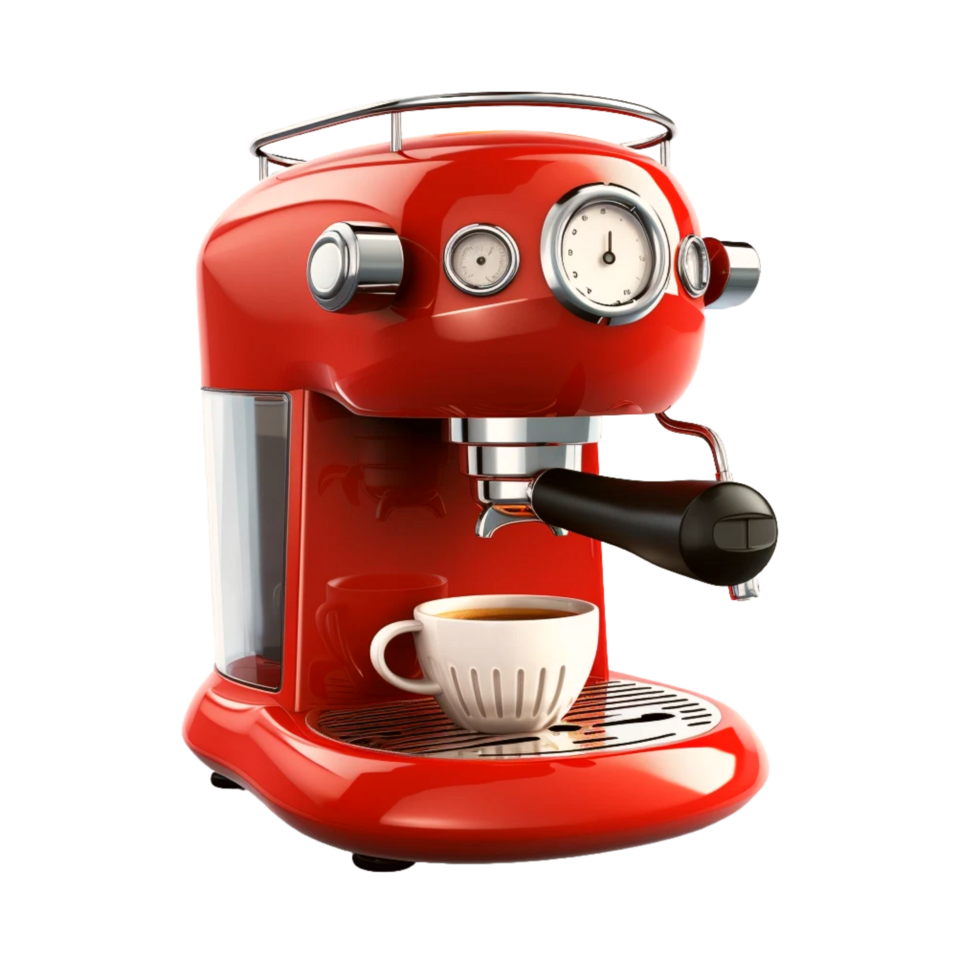 Coffee machine in retro style. Generative Ai png