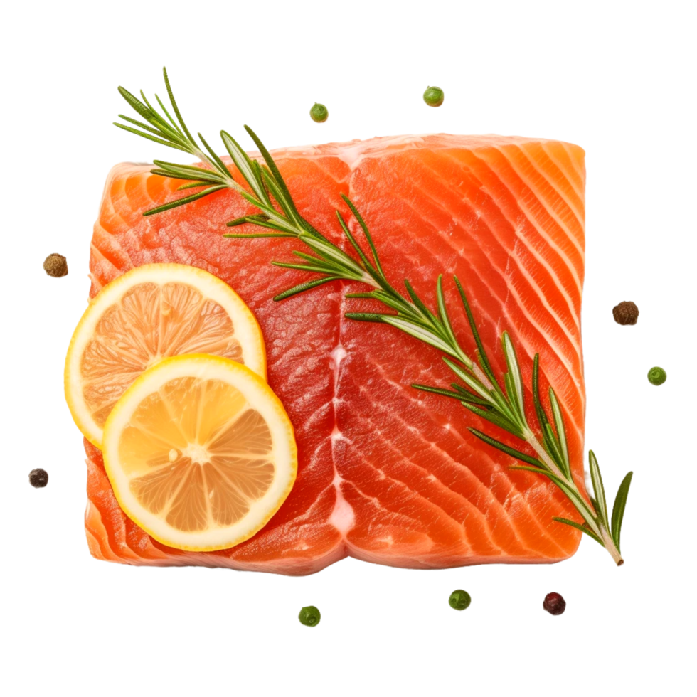 Salmon Meat Health Food Nutrition, Generative Ai png