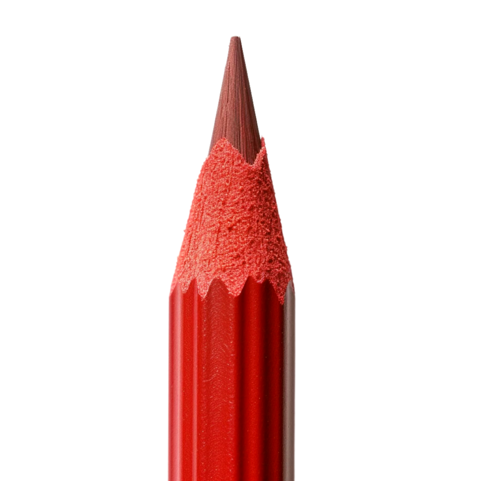 Red Colored pencil Generative Ai png