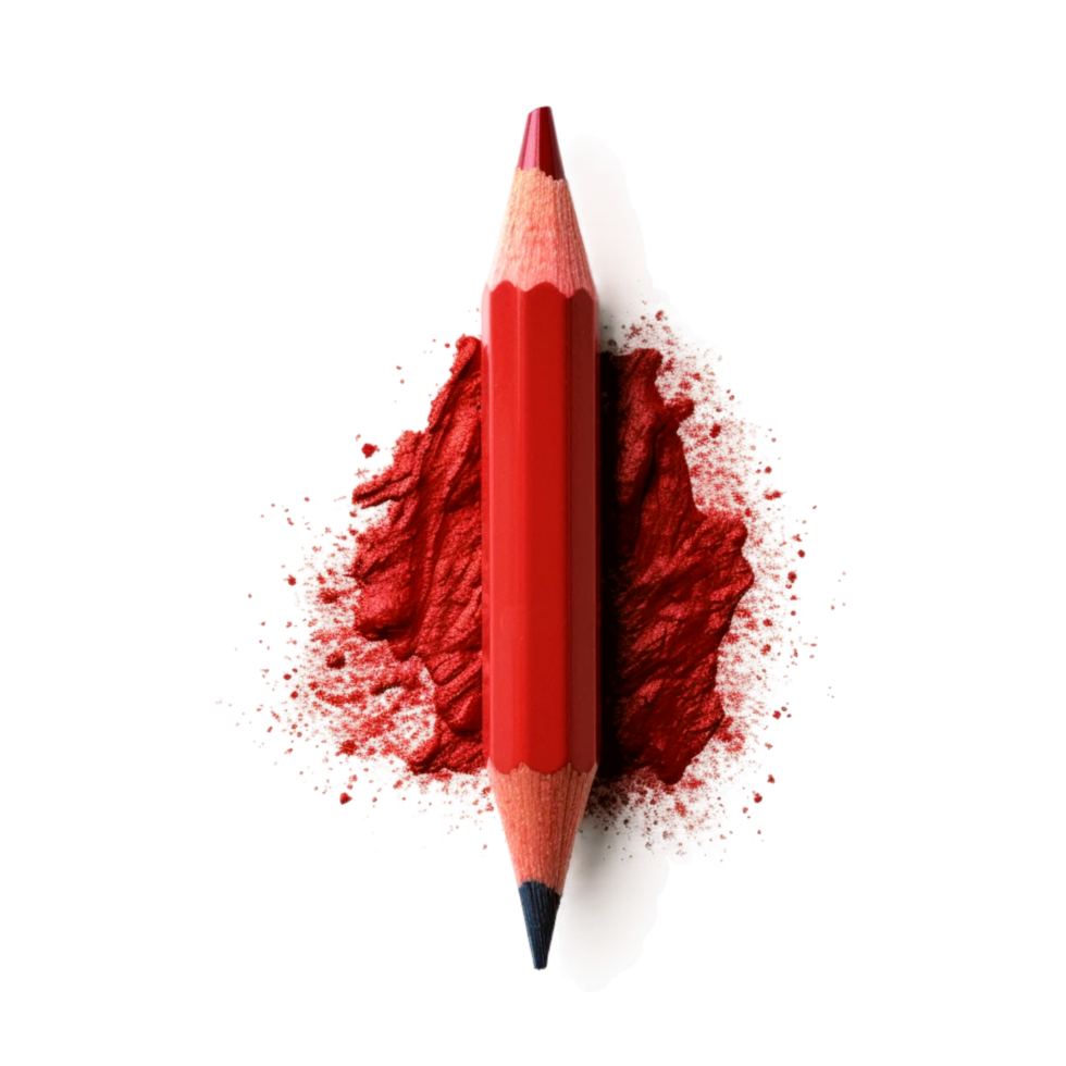 A red pencil Generative Ai png
