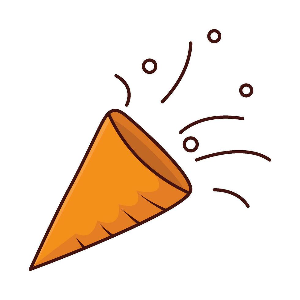 Party cone icon. Flat illustration of party cone vector icon for web design