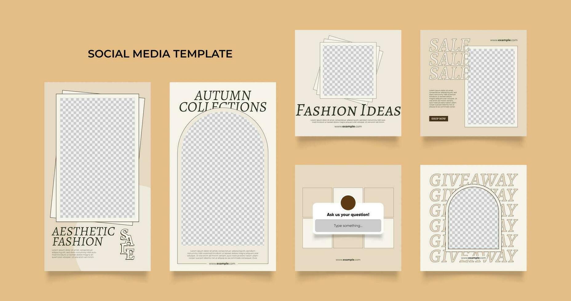 social media template banner blog fashion sale promotion vector