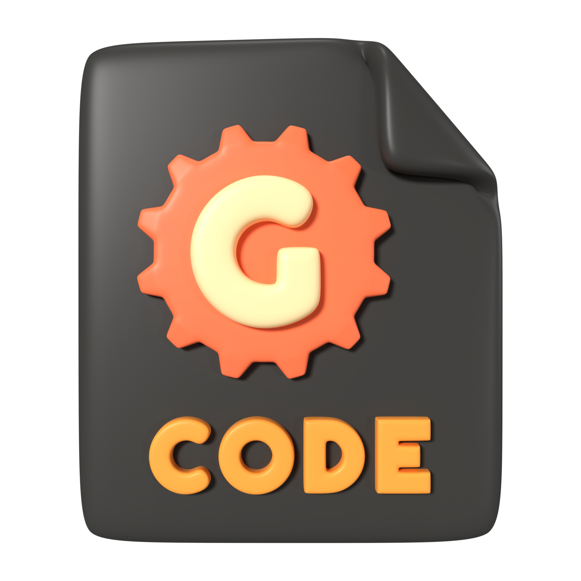 G Code File 3D Illustration Icon 33293522 PNG