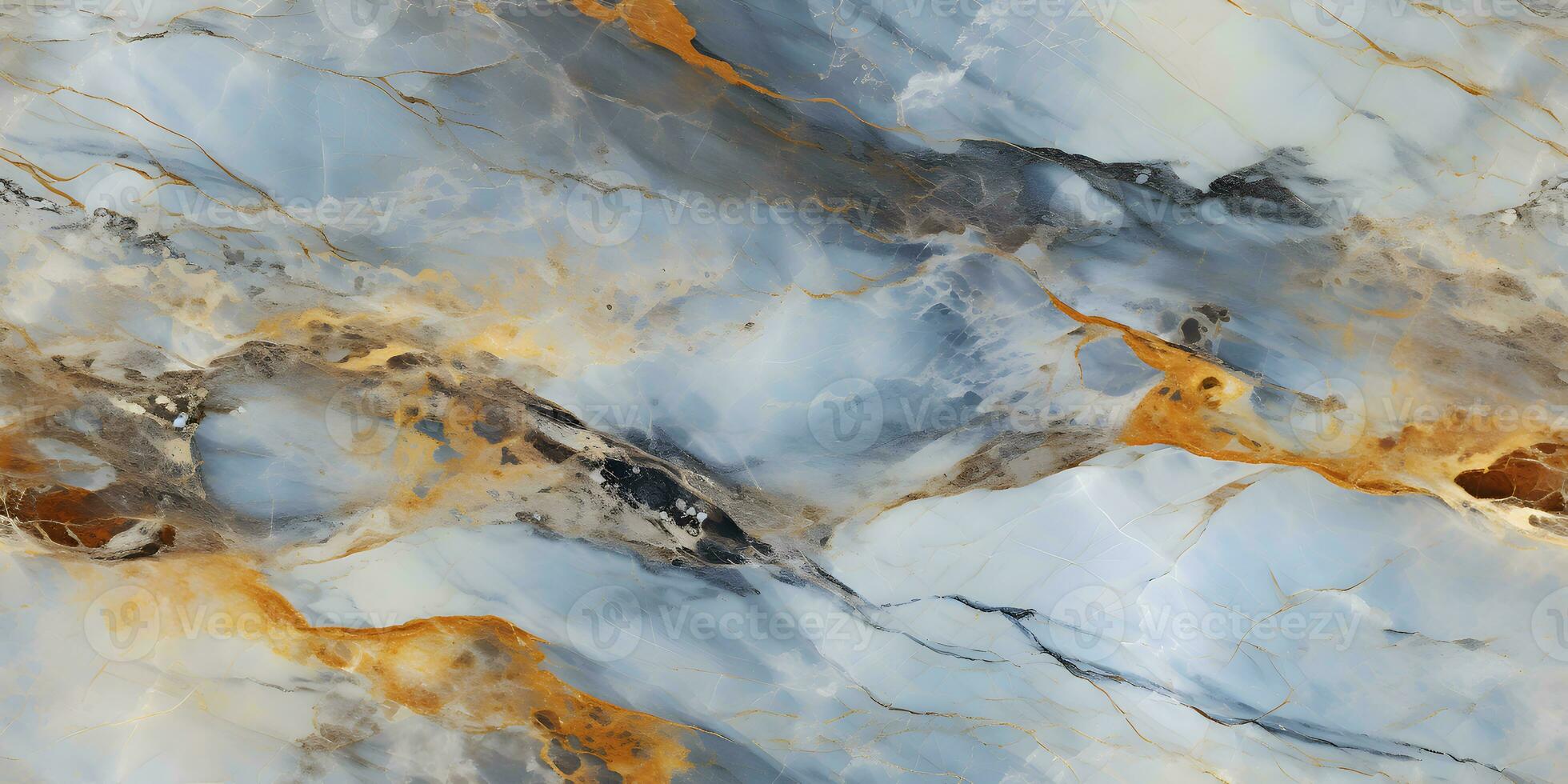 Close up Marble granite light sky-blue and light amber white with gold texture. Background wall surface pattern graphic light elegant gray floor ceramic counter texture stone slab smoot AI Generative photo
