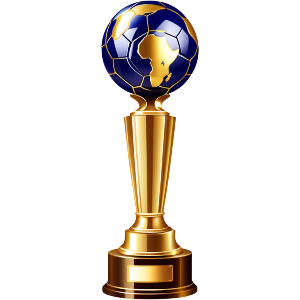 Golden trophy icon. AI Generative png