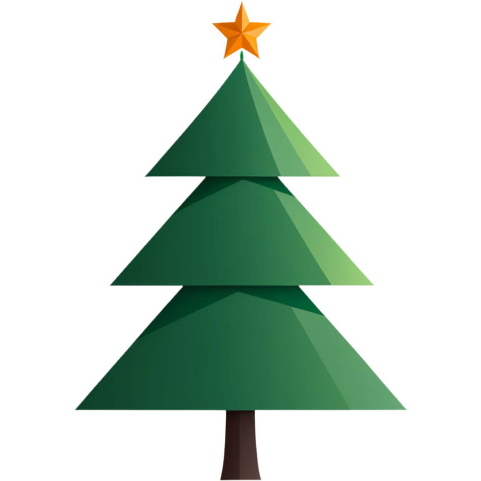 Green Christmas tree. AI Generative png
