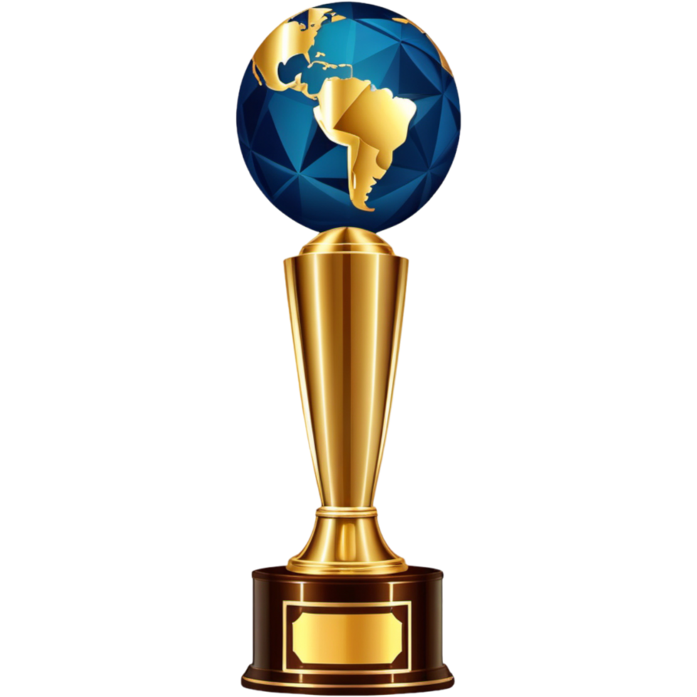 Golden trophy icon. AI Generative png