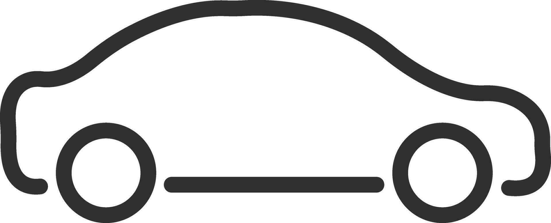 line Car icon. Simple outline style sign symbol. Auto, view, sport, race, transport concept. vector