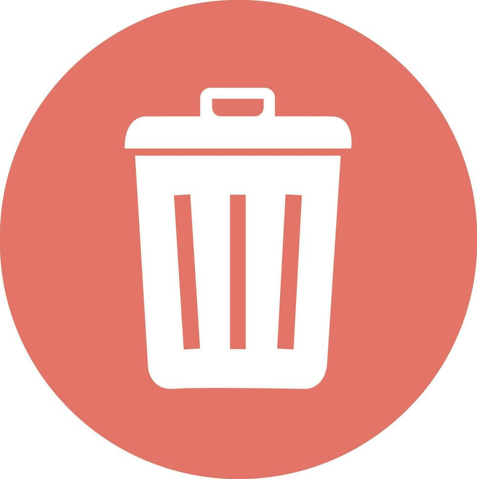 Simple orange bin icon. Stroke pictogram. Premium quality symbol. sign for mobile app and web sites. vector