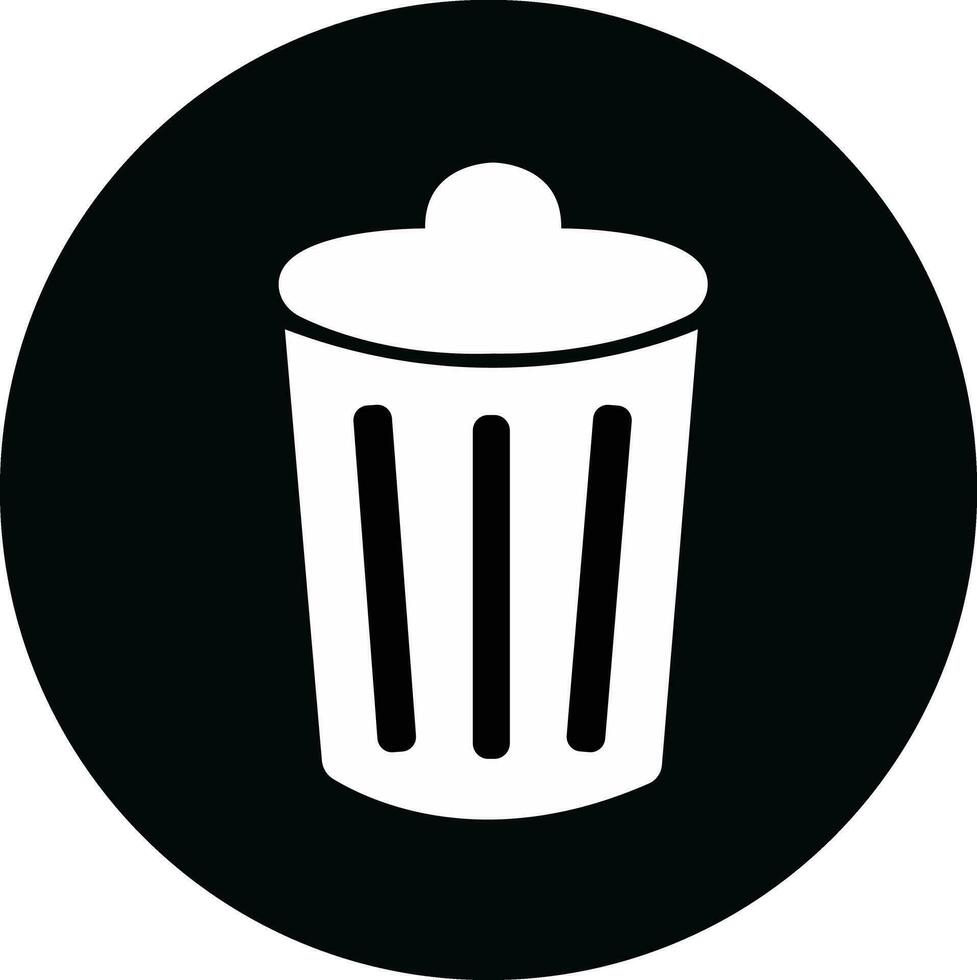 Simple black bin icon. Stroke pictogram. Premium quality symbol. sign for mobile app and web sites. vector