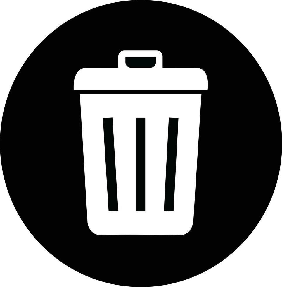 Simple black bin icon. Stroke pictogram. Premium quality symbol. sign for mobile app and web sites. vector