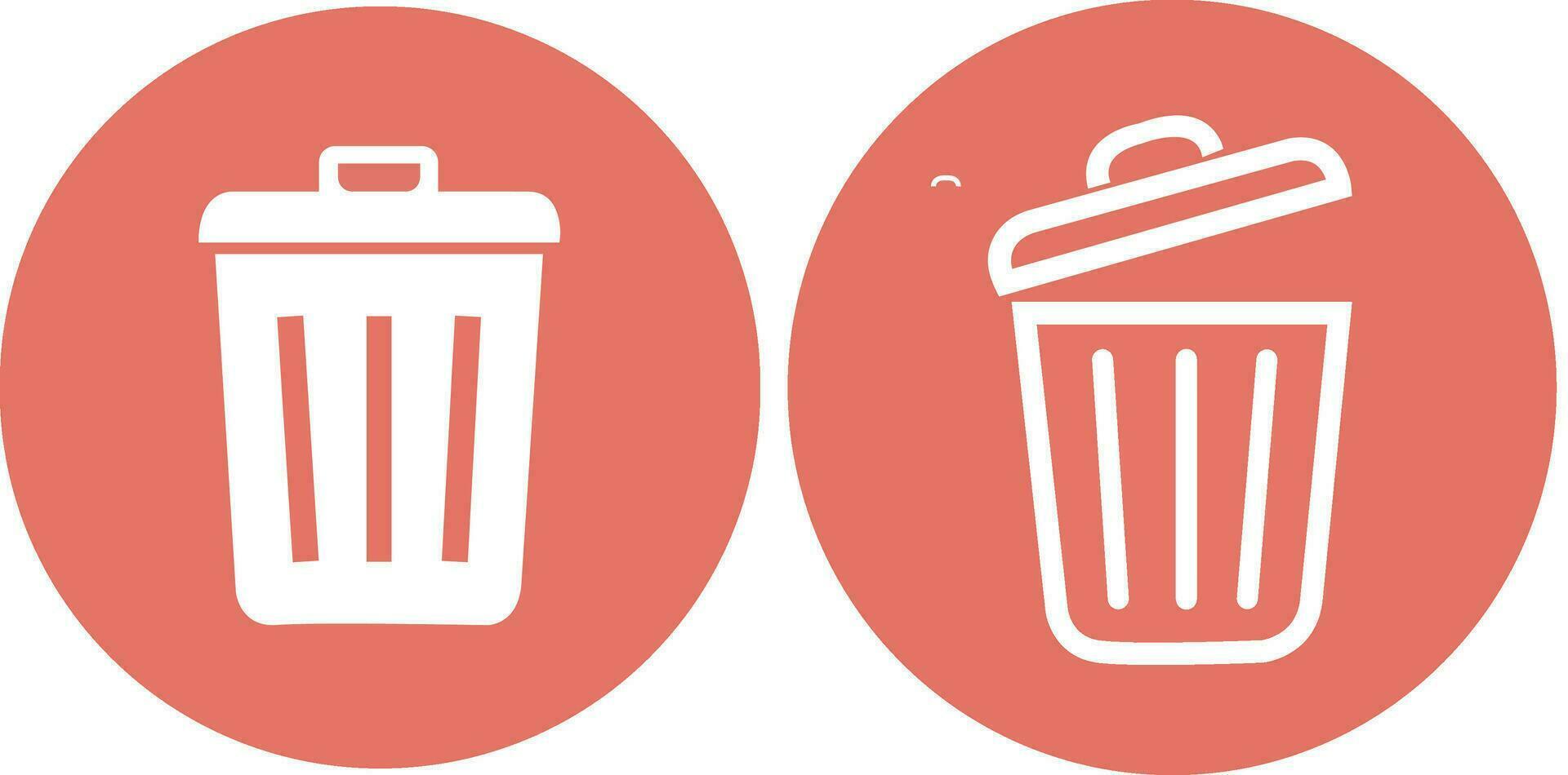 orange Bin icon set. Trash can collection. Trash icons set. Web icon., delete button. stroke pictogram Delete symbol flat style vector