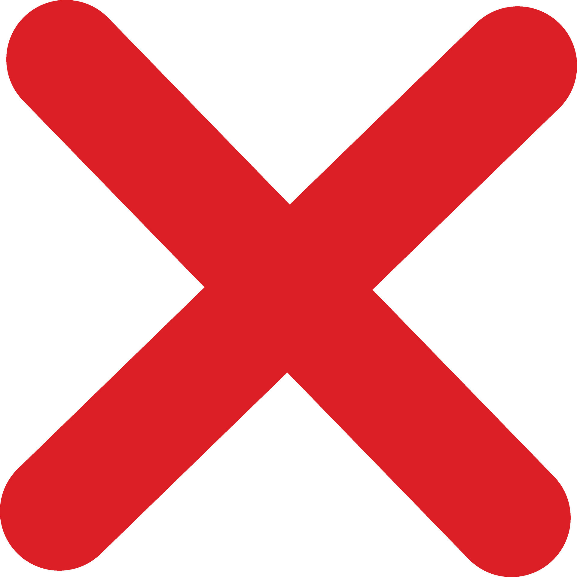 Line Red cross sign icon. Wrong mark. Red cross X symbol. Red grunge X