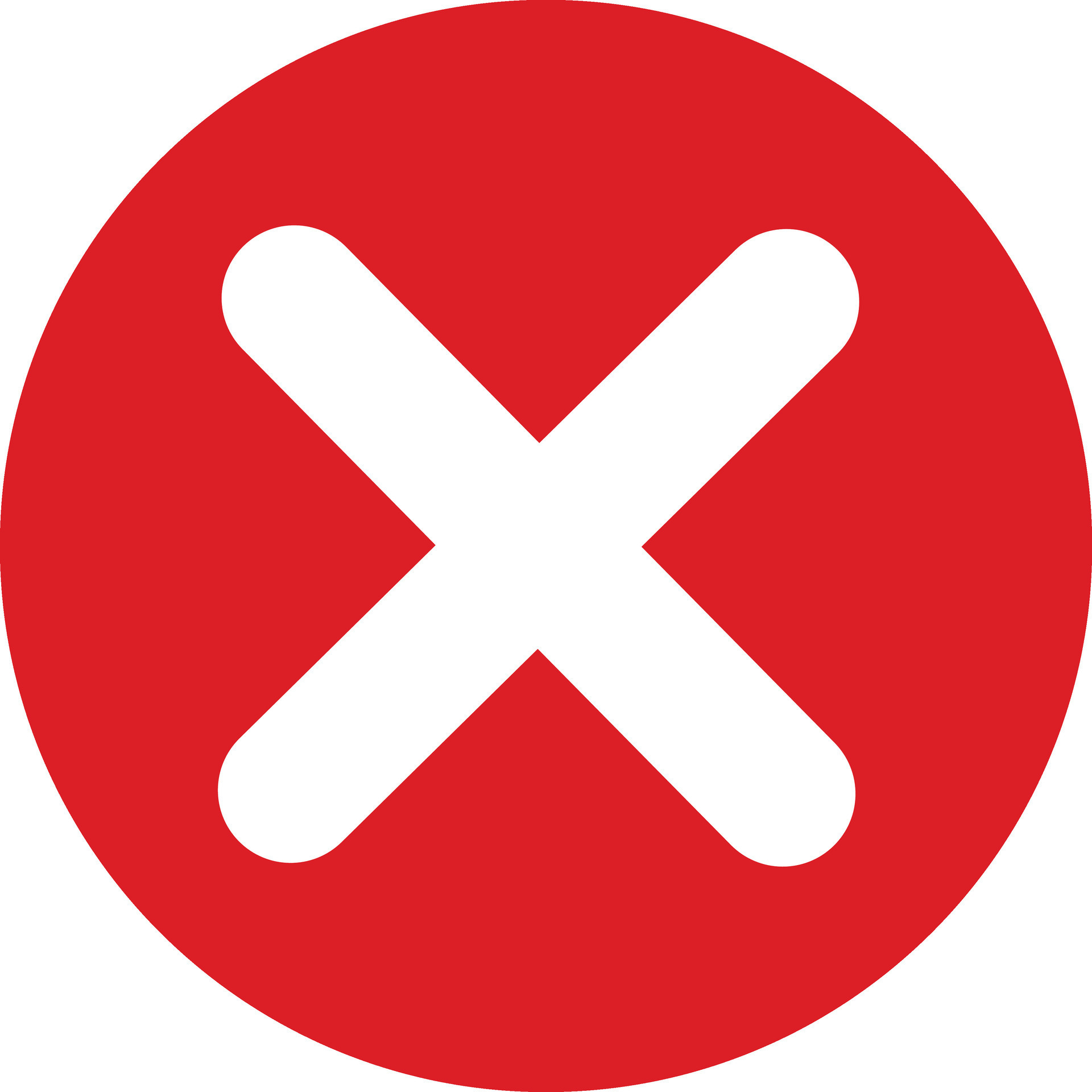 fill Red cross sign icon. Wrong mark. Red cross X symbol. Red grunge X