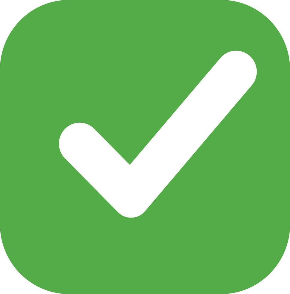 fill green Tick mark approved . Check mark icon symbols . symbol for website computer and mobile isolated. green tick verified badge icon. Social media official account tick symbol. vector