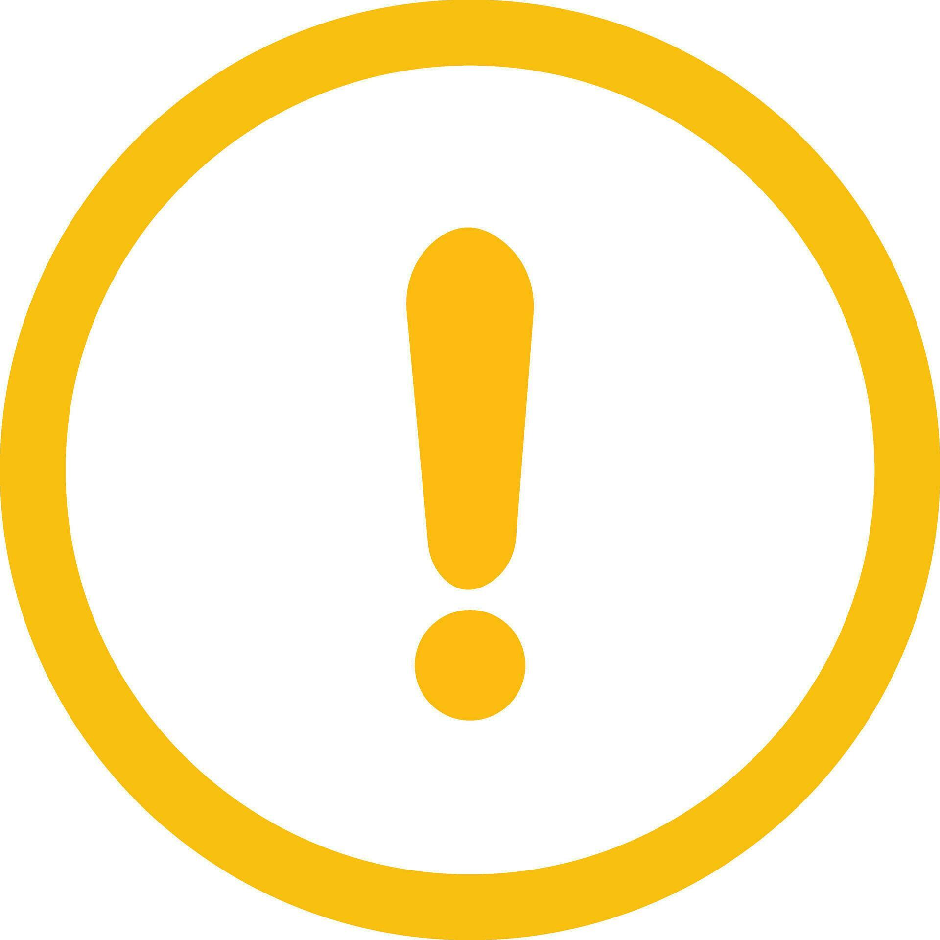 Yellow Exclamation mark icons in line style. Danger alarm . Caution