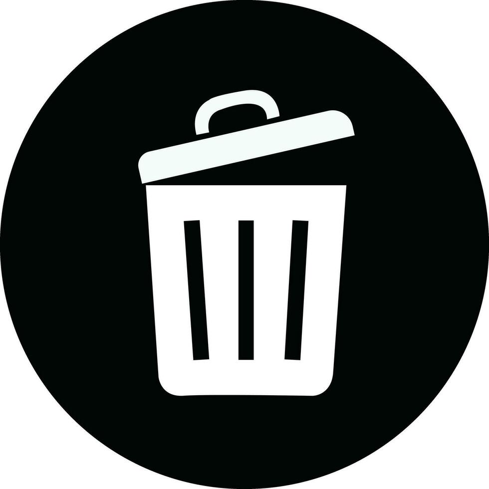 Simple black bin icon. Stroke pictogram. Premium quality symbol. sign for mobile app and web sites. vector