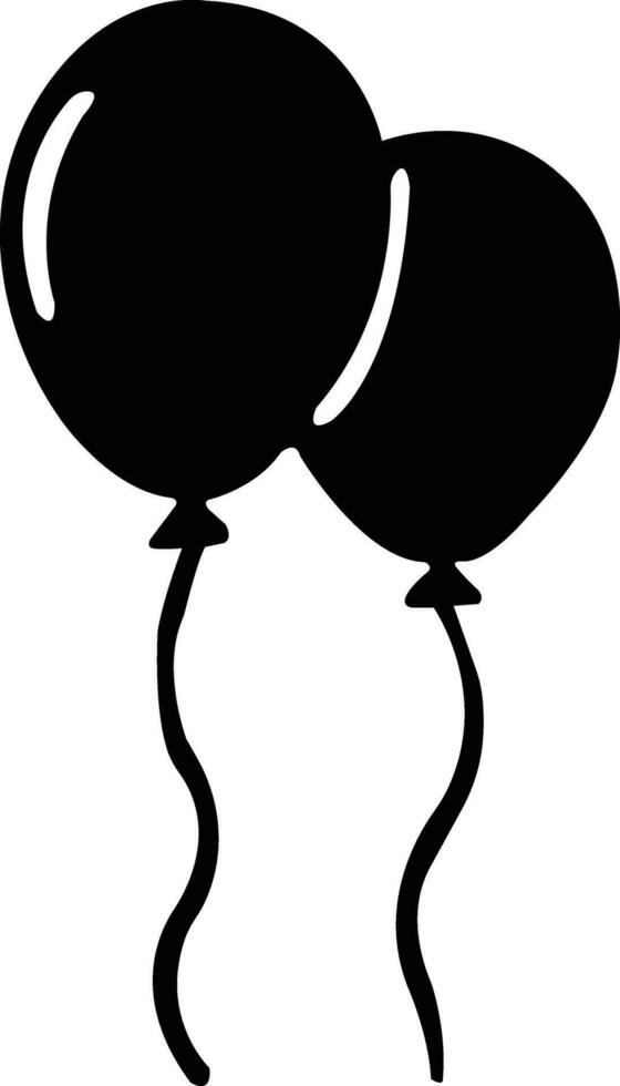 Festive black balloons with streamer and confetti. Layout for birthday, Christmas, anniversary, sale. Party balloon with ribbon and shadow. vector