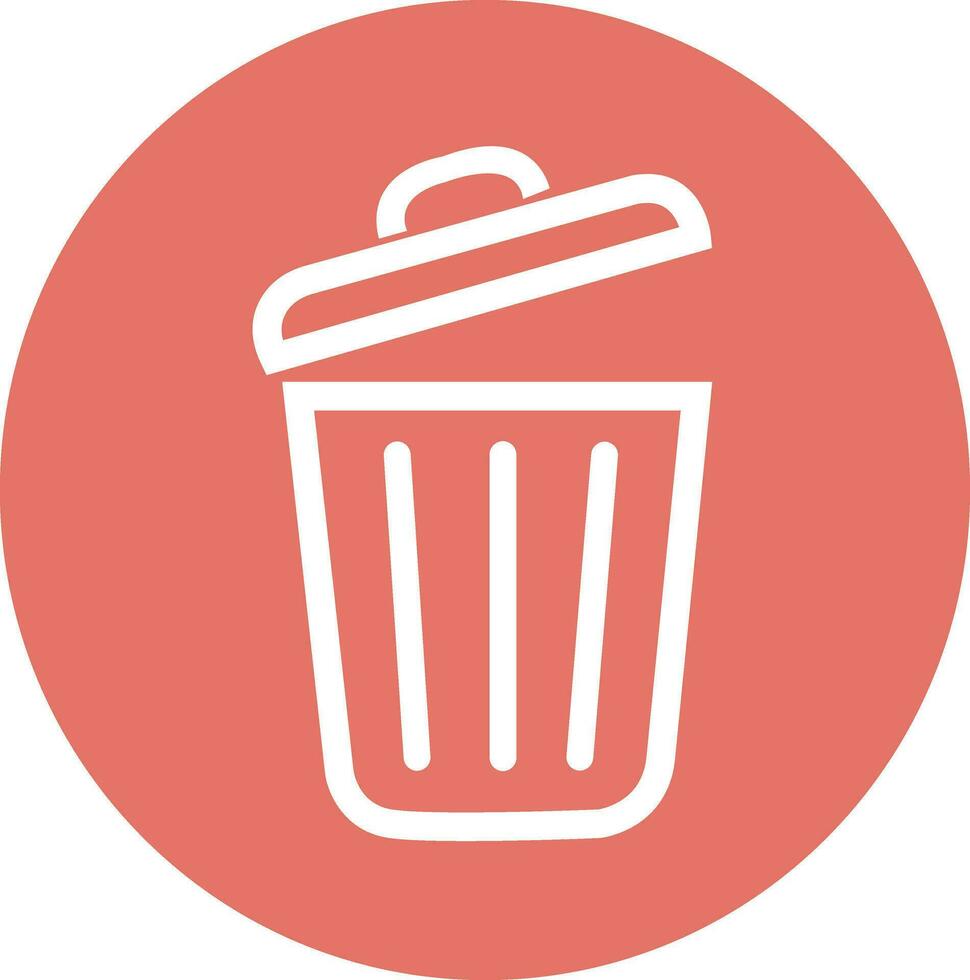 Simple orange bin icon. Stroke pictogram. Premium quality symbol. sign for mobile app and web sites. vector