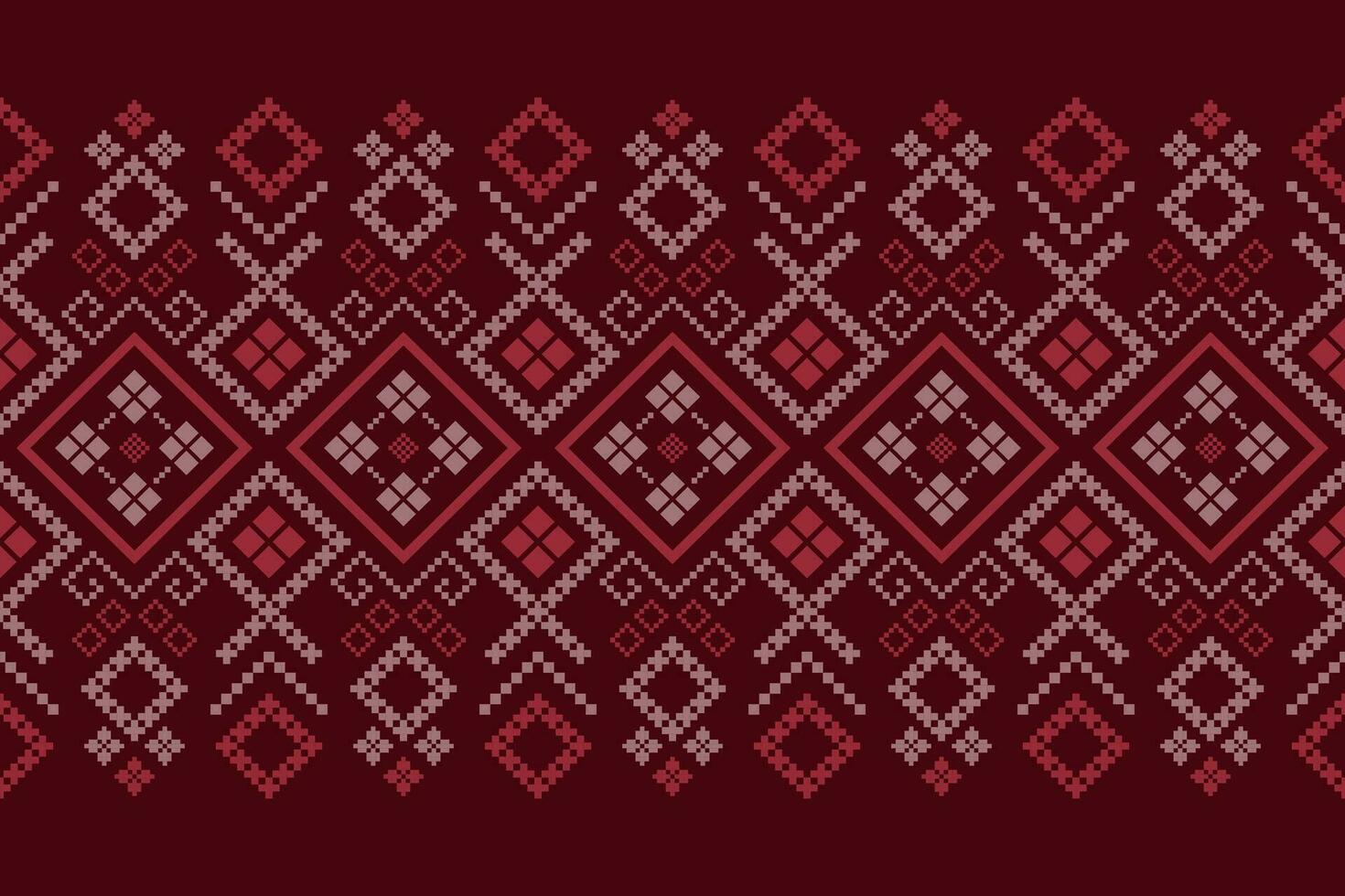 rojo tradicional étnico modelo cachemir flor ikat antecedentes resumen azteca africano indonesio indio sin costura modelo para tela impresión paño vestir alfombra cortinas y pareo de malasia vector