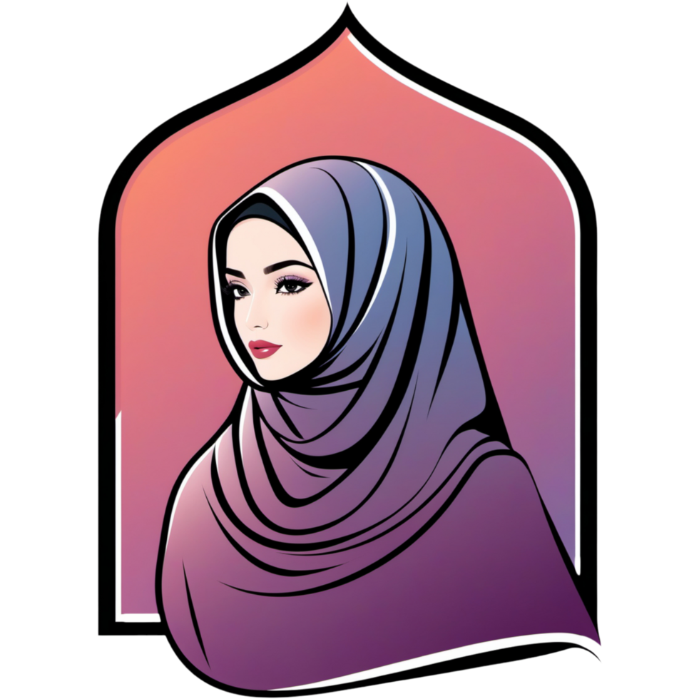 Hijab fashion women. AI Generative png