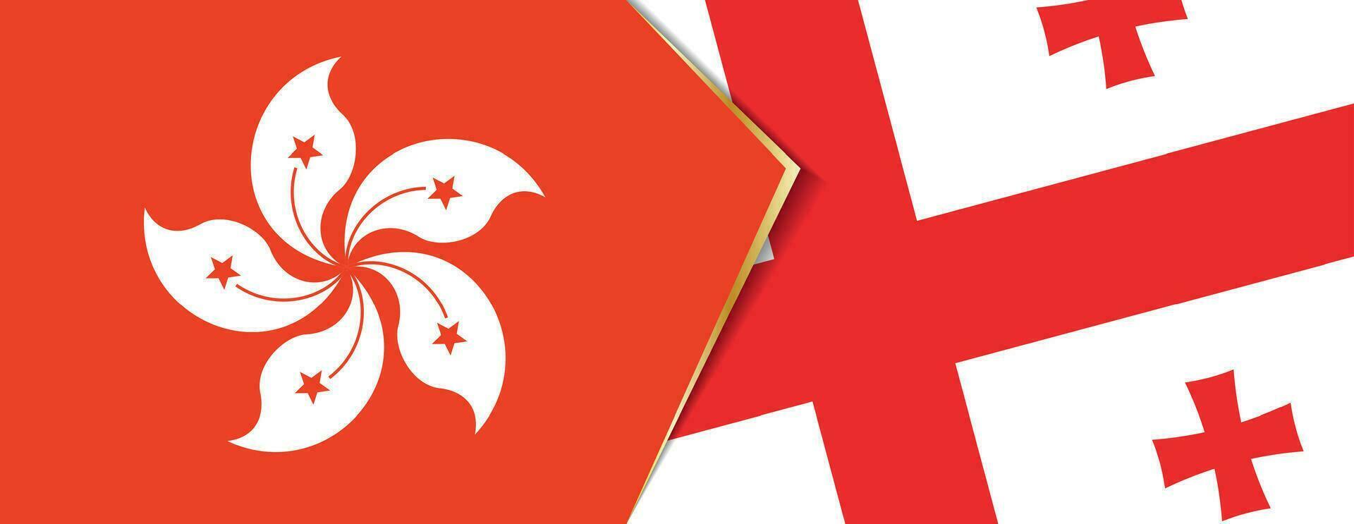 Hong Kong and Georgia flags, two vector flags.