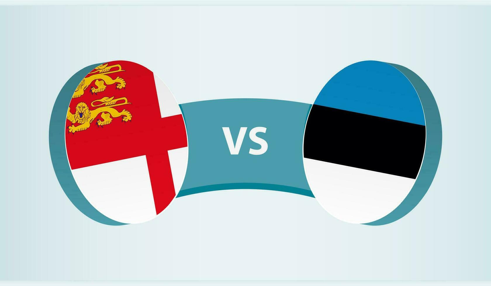 Sark versus Estonia, team sports competition concept. vector