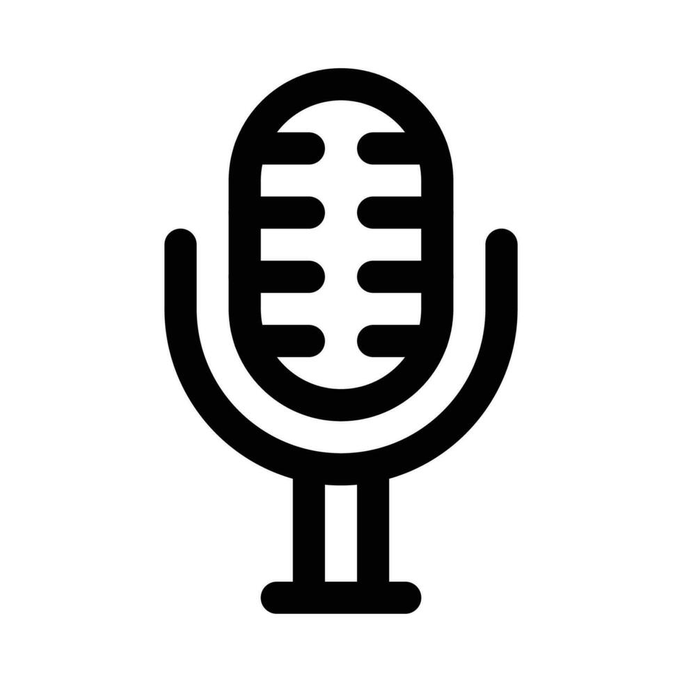 microphone vector icon on white background