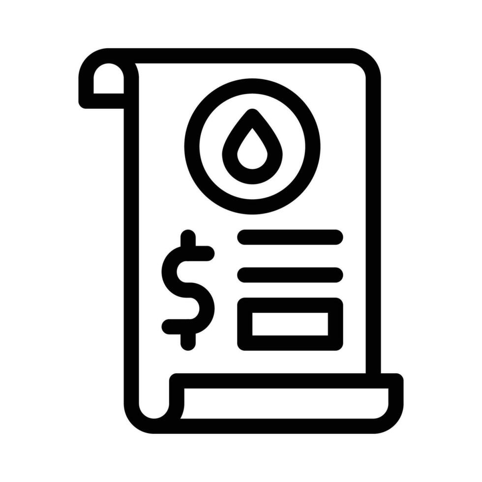 water bill vector icon on a white background