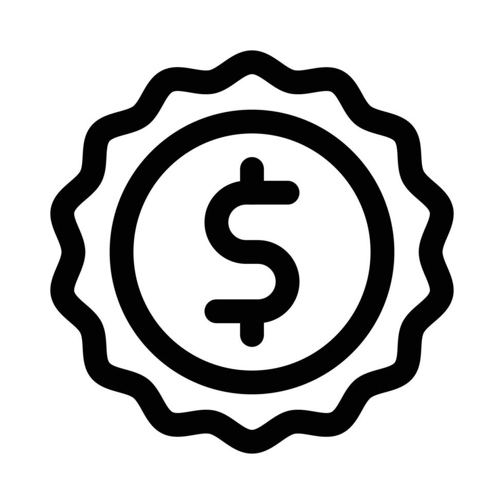 Badge-dollar vector icon on white background