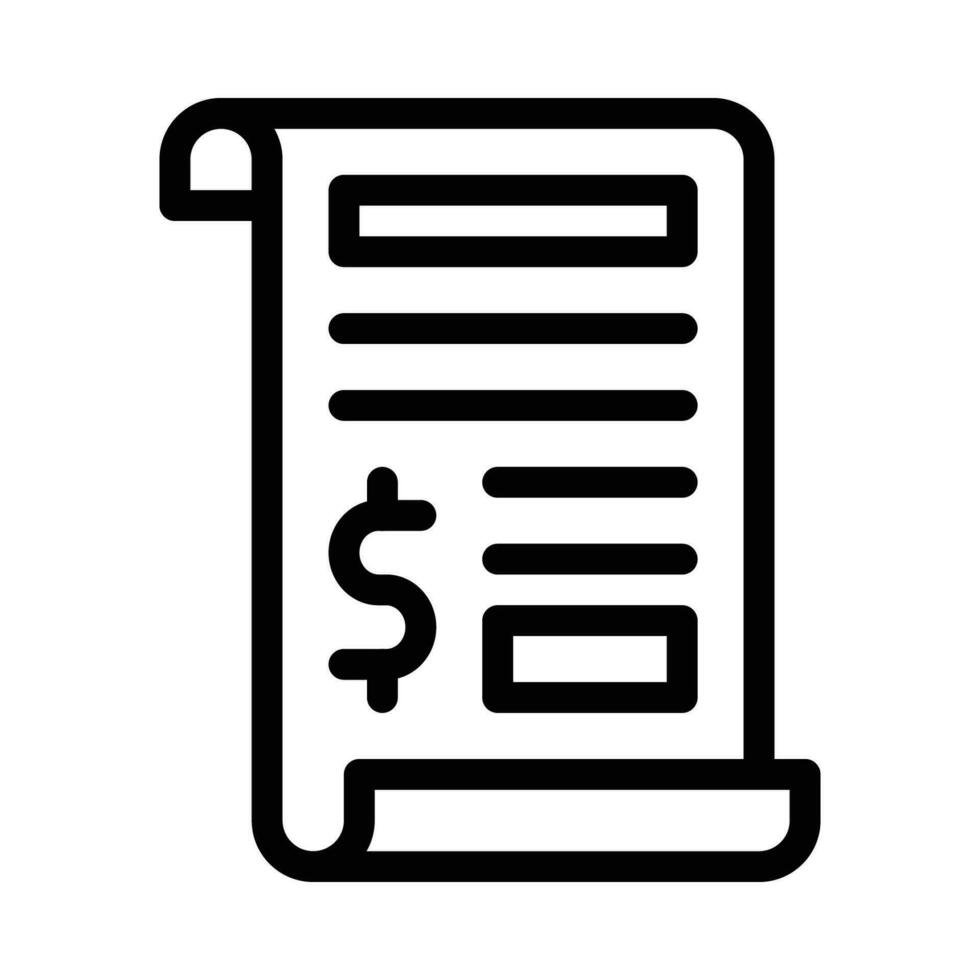 bill vector icon on a white background