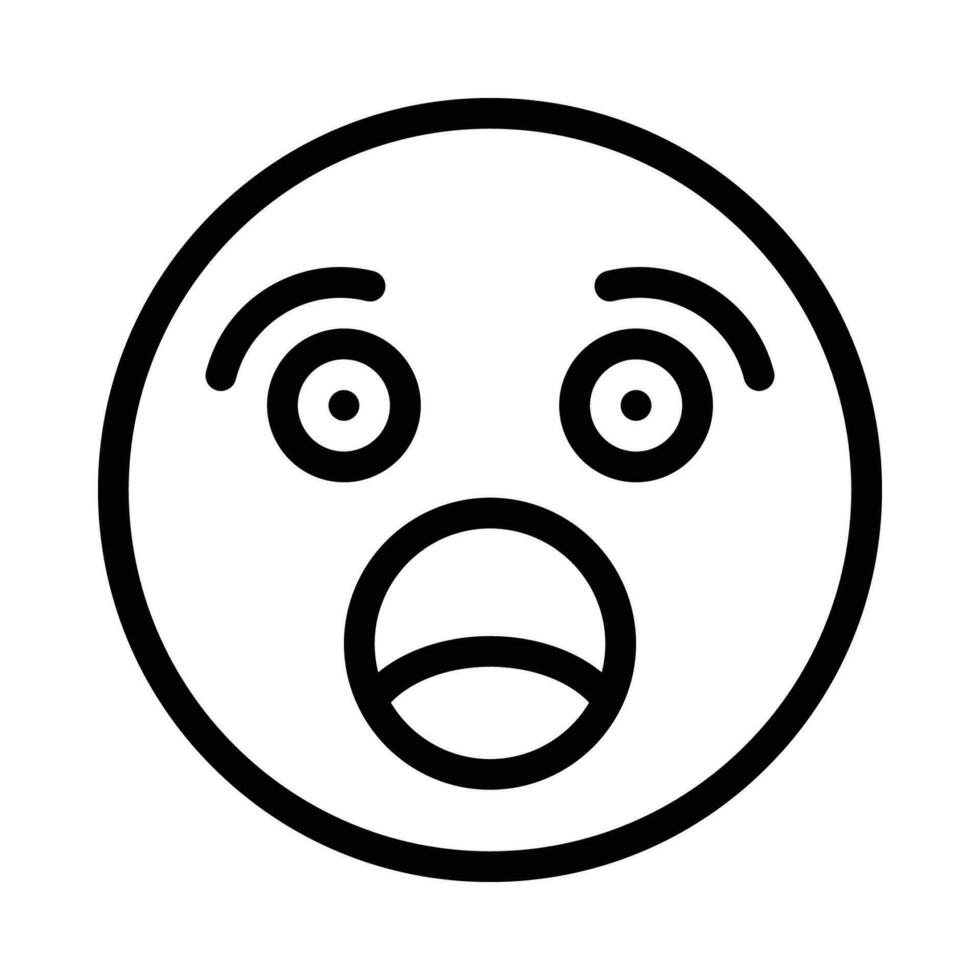 shocked vector icon on a white background