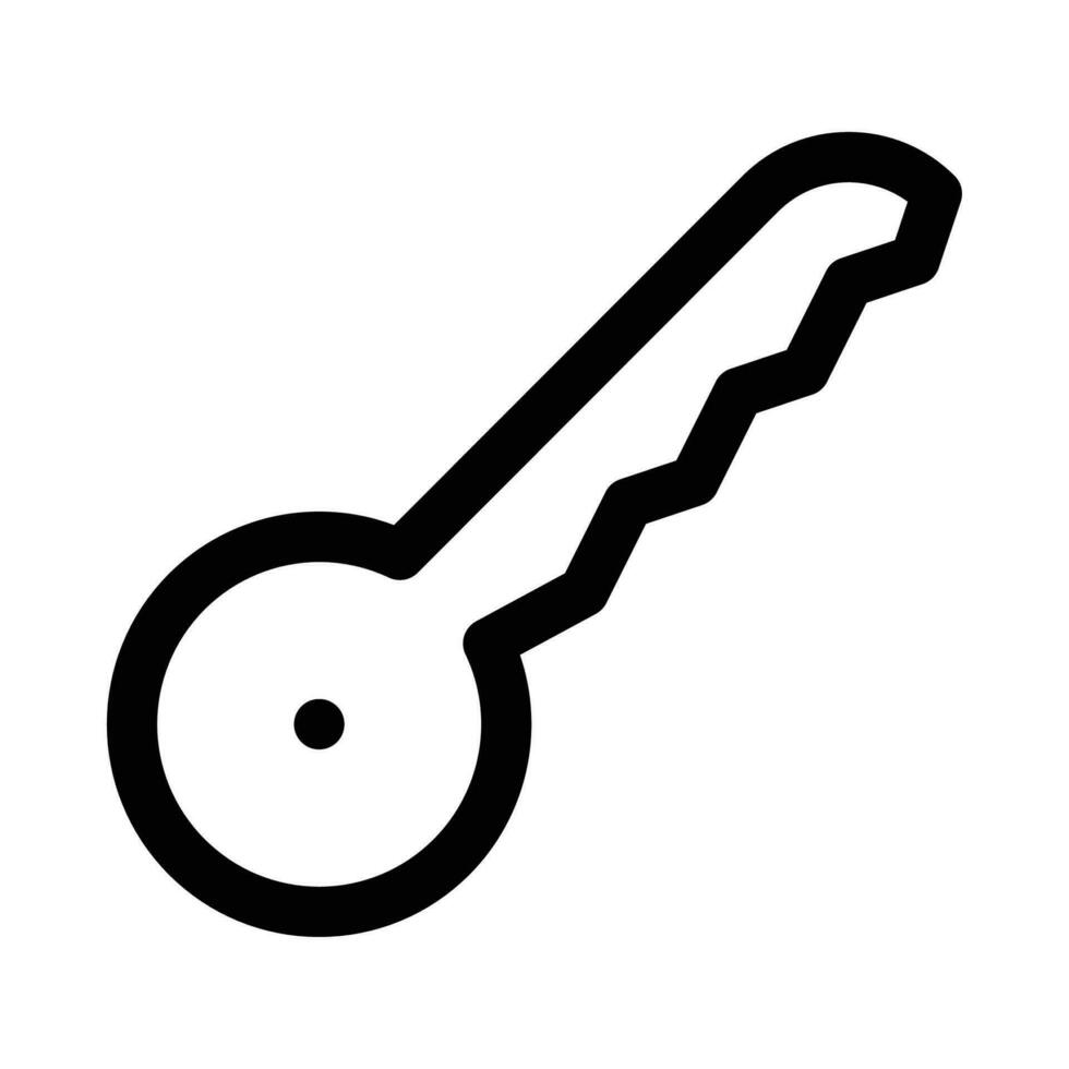 key vector icon on white background