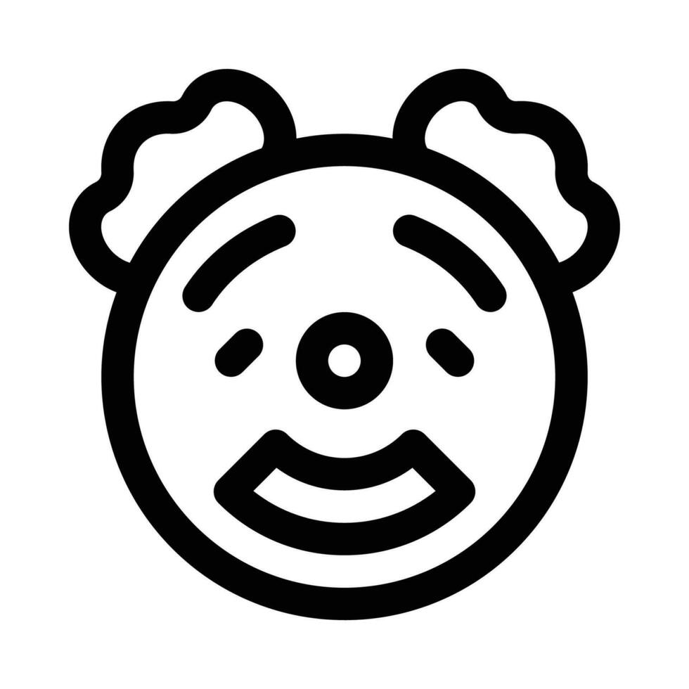 clown vector icon on a white background