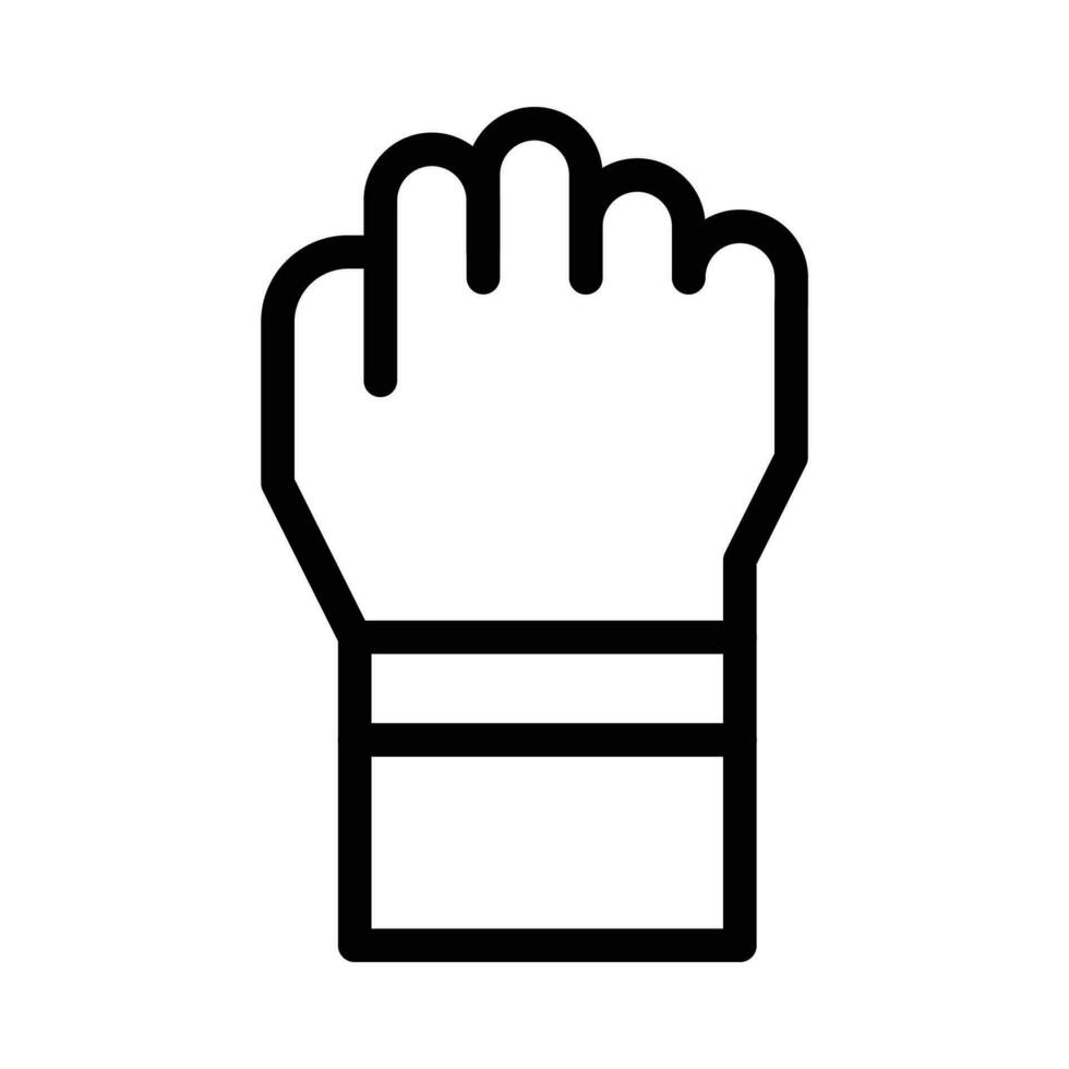 closed fist vector icon on a white background