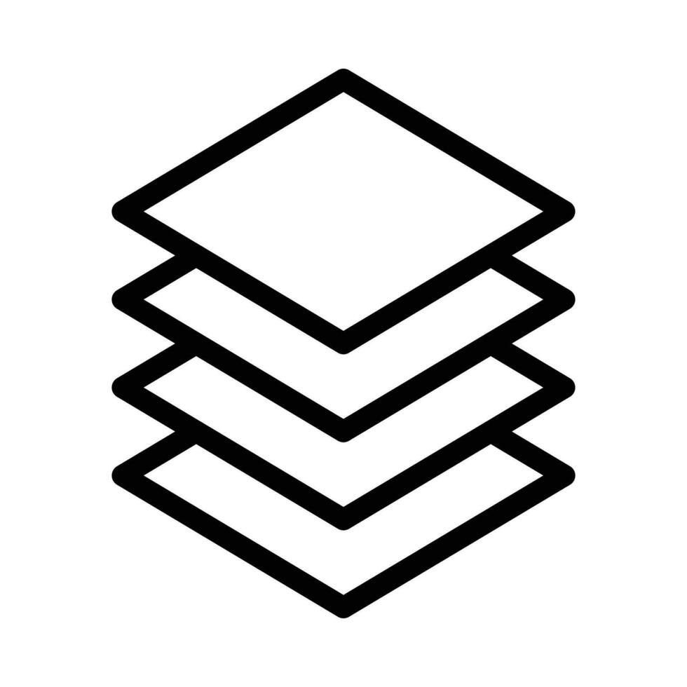 layers vector icon on white background