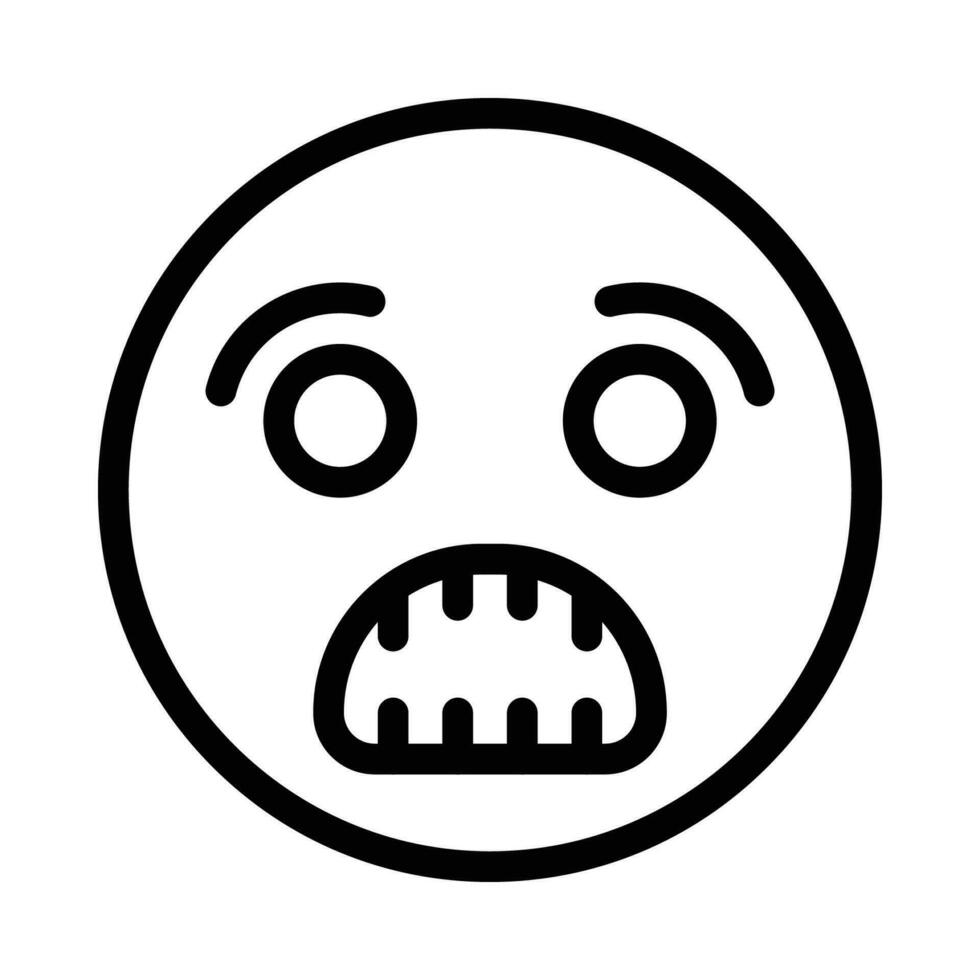 scared vector icon on a white background