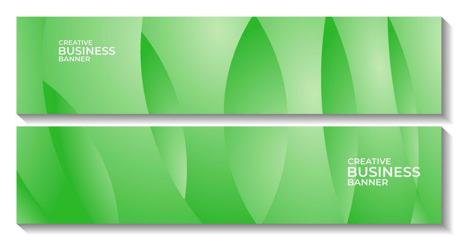 modern banners with abstract green bio leaf background vector