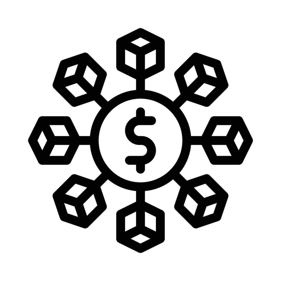 blockchain vector icono en un blanco antecedentes