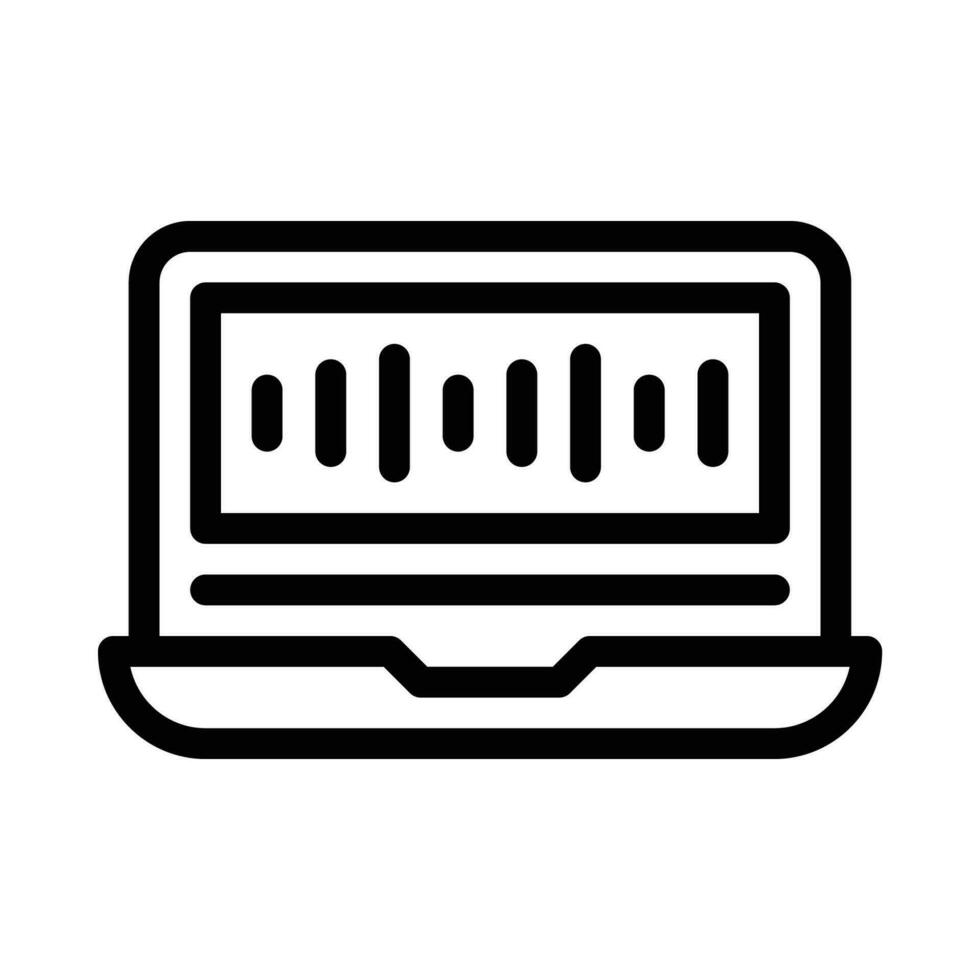 sound waves vector icon on a white background