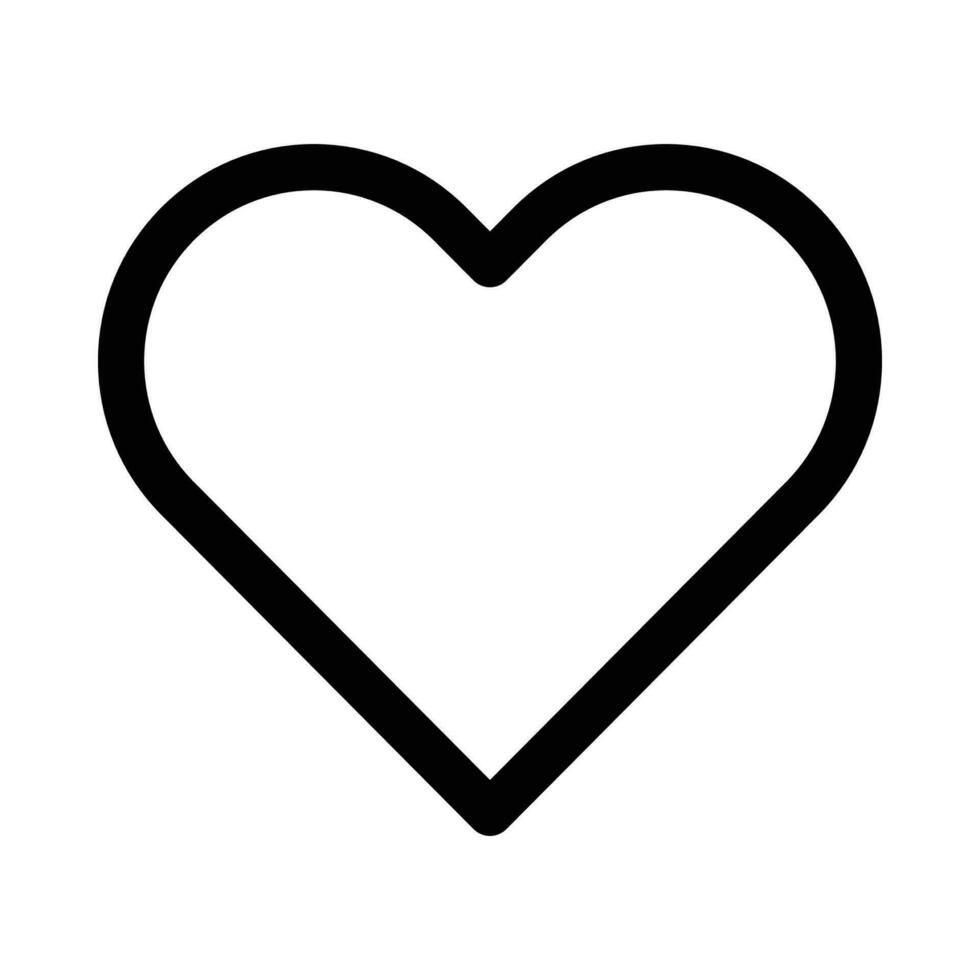 heart vector icon on white background