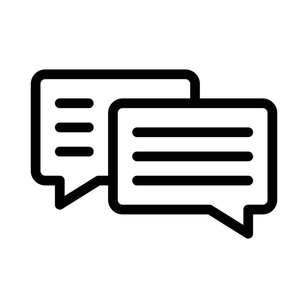 speech bubbles vector icon on a white background