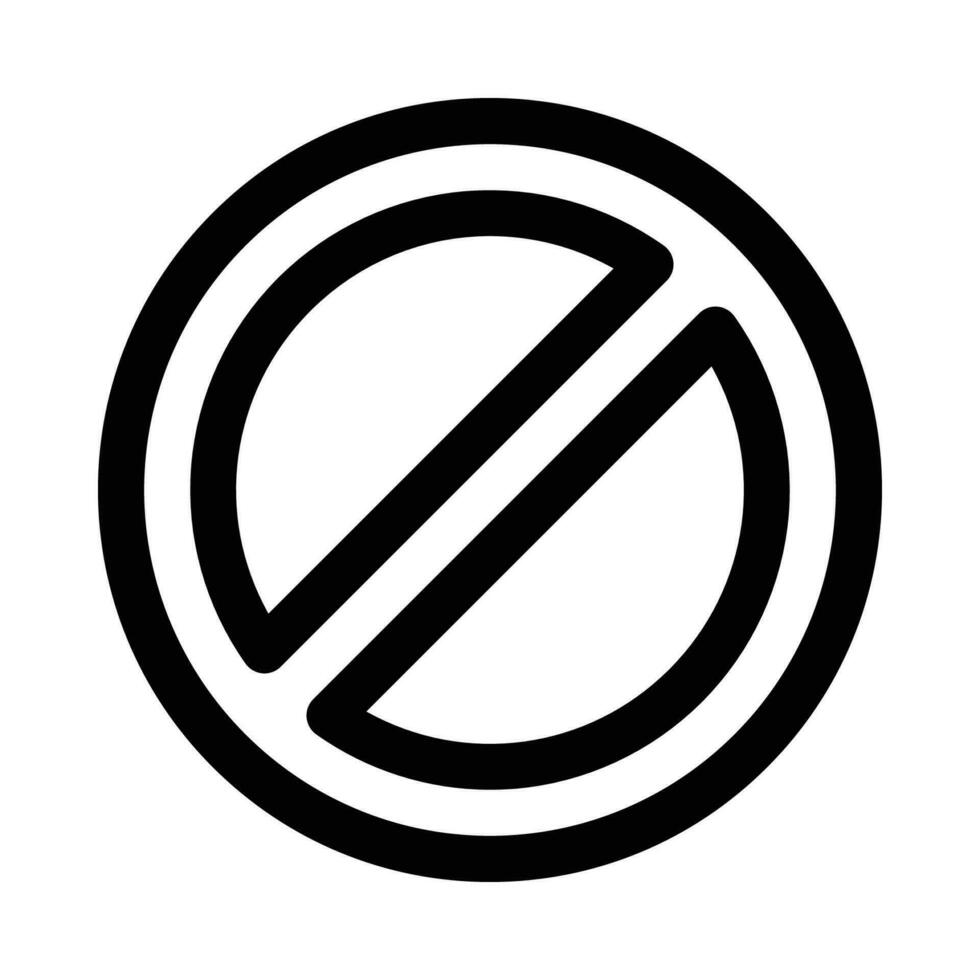 ban vector icon on white background