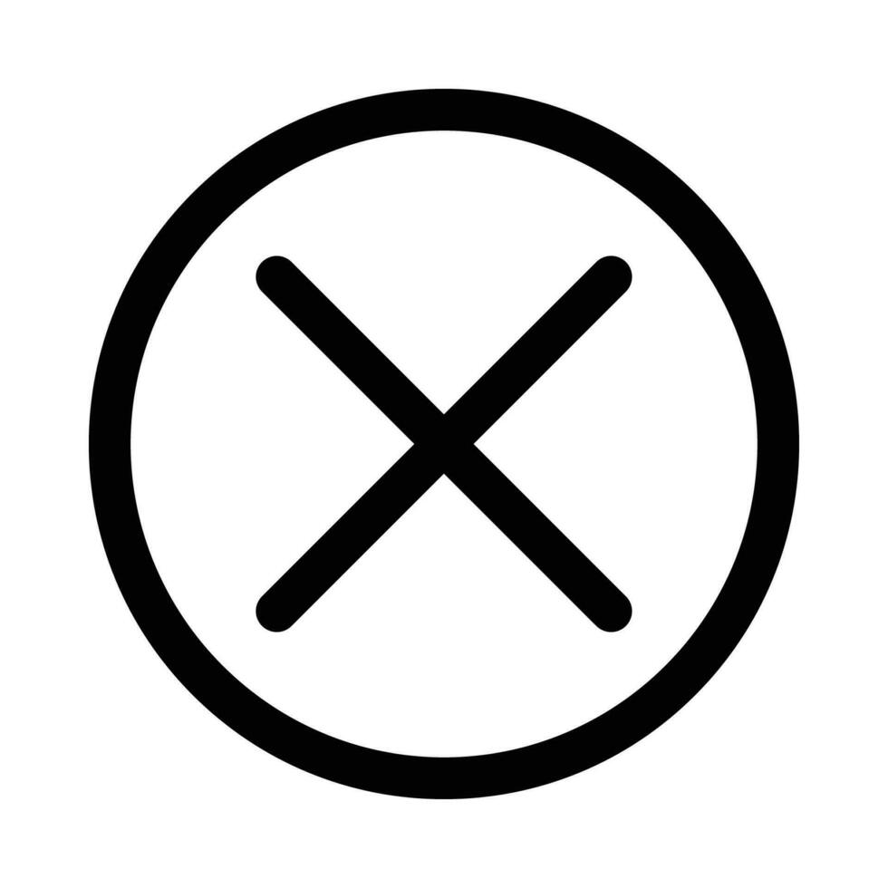 cross vector icon on white background