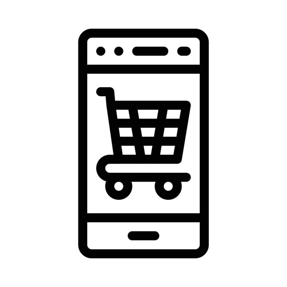 shopping vector icon on a white background